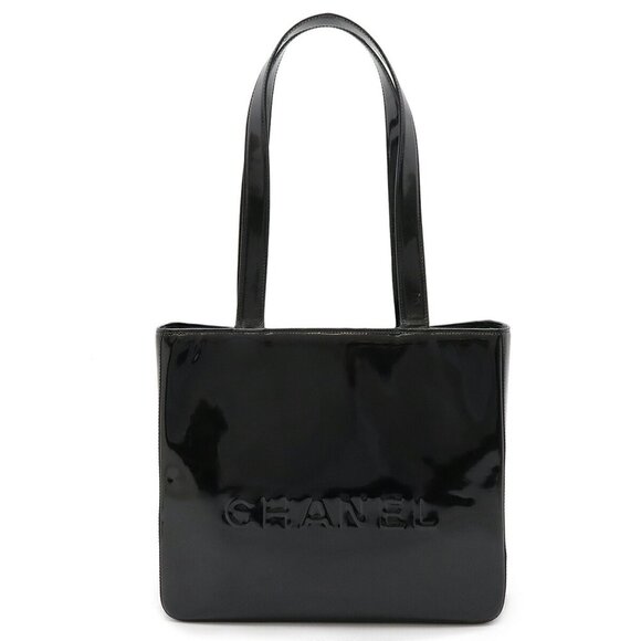 CHANEL Black Leather Shoulder Bag - Picture 1 of 10